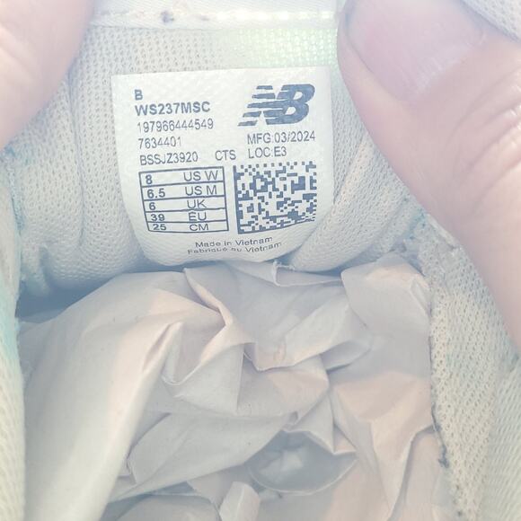 New Balance 237 Running Shoes Brown Suede turquoise women's size 8 - Picture 9 of 9